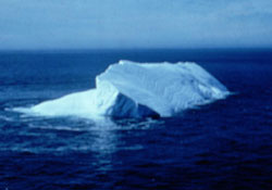 wedge shaped iceberg